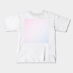 Airy Pink Purple Blue Grid Gradient - Bisexual Colors - Bi Flag Kids T-Shirt